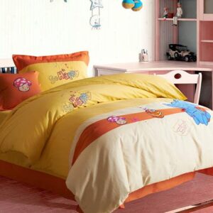 100% Cotton Lovely Blue Elephant Print Kids Duvet Cover Set