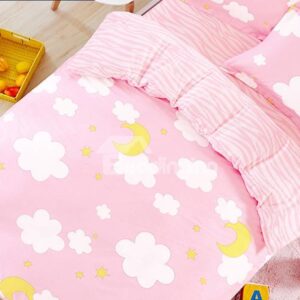 100% Cotton Lovely Clouds and Moon Pattern Kids Duvet Cover Set