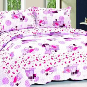 Creative Design Pink 3-Piece Cotton Bed in a Bag