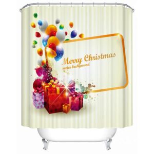 Happy Fabulous Merry Christmas Presents Shower Curain