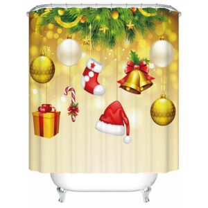 Vibrant Lovely Christmas Ingredients Mixed Shower Curain