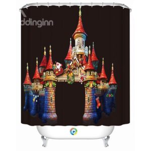 Fabulous Mysterious Unique Christmas Castle Shower Curtain