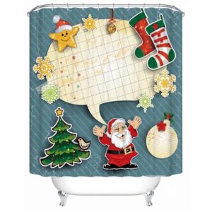 Fashion Adorable Happy Christmas Party Shower Curain