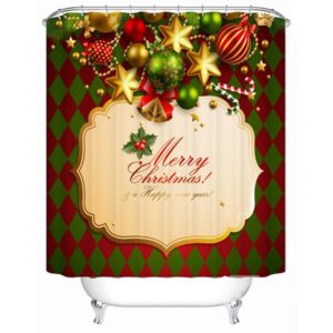 Wonderful Stunning Happy Christmas Ingredients Shower Curtain