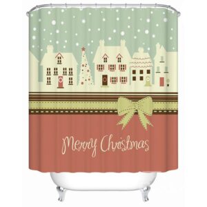 Sweet Peaceful Christmas Snowing Winter Shower Curtain