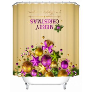 Wonderful Fashion Brisk Baubles and Bells Shower Curtain