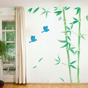 Eye-Freshing Bamboo Plants and Swallows Wall Decoration Removable Wall Sticker