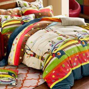 Dreamy Forest Warm Flannel Kids 4-Piece Duvet Cover Set