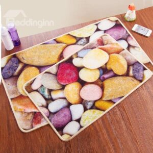 Wonderful Colorful Pebbles Anti-Slipping Water-Resistant Kitchen Doormat