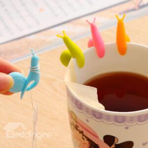 Multi-Color Snail-Design Tea Cup Tea Bag Holder