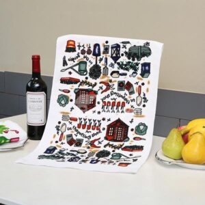 Innovative Design Cosy Countryside Print Ultrafine Fiber Tower