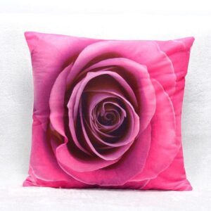 3D Blooming Rose Printing Throw Pillow Case
