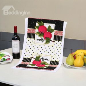Modern Delicate Apples and Dots Ultrafine Fiber Tower