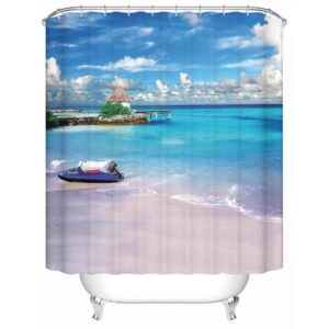 Charming Beautiful Sandbeach Scenery 3D Shower Curtain