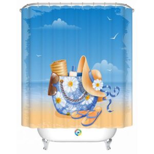 Creative Design Sunny Beach Vocation 3D Shower Curtain