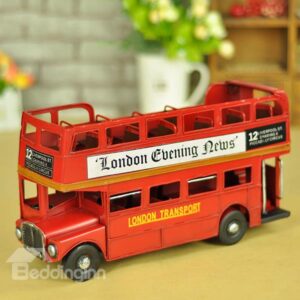 Classic London Touring Bus Open-Top Double Decker Desktop Decorations