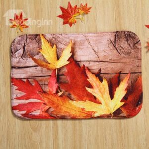 Wonderful Maple Tree Leaves Coral Velvet Anti-Slipping Doormat