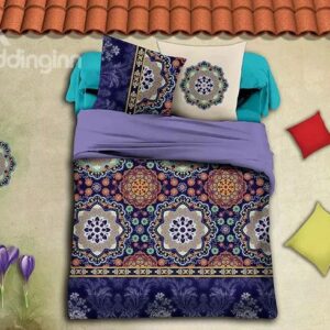 European Style Big Flowers Design Polyester 4-Piece Duvet Cover Sets