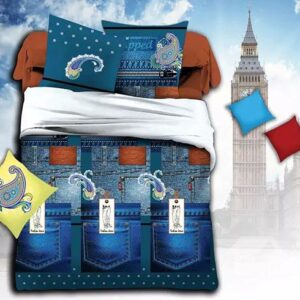 Creative Jeans Print Polyester 4-Piece Duvet Cover Sets
