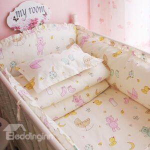 Fresh Look Bears and Socks Pattern 10-Piece Crib Bedding Set