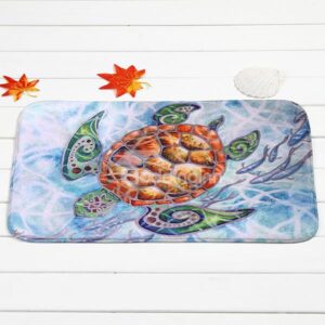 Creative Cartoon Turtle Coral Velvet Anti-Slipping Doormat