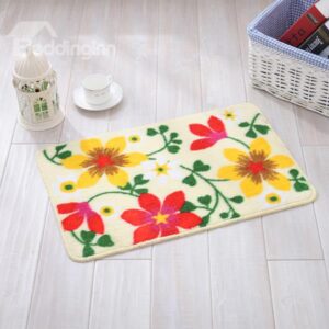 Wonderful Floral Pattern Bedroom Living Room Anti-Slipping Doormat