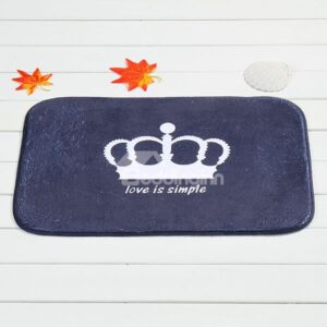 Creative Love is Simple Tiara Coral Velvet Anti-Slipping Doormat