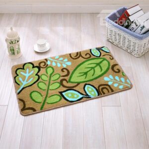 Wonderful Green Leaves Anti-Slipping Doormat