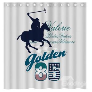 Creative Doodle Athletics Polo 3D Shower Curtain