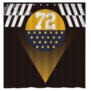Modern Concise Number 72 3D Shower Curtain