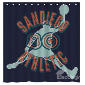 Innnovative Design Athletic Basketball Man 3D Shower Curtain