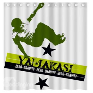 Classical French Yamakasi Parkour Pattern 3D Shower Curtain