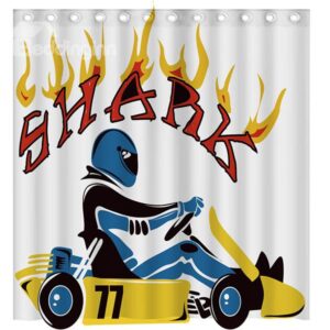 Super Cool Automobile Racing 3D Shower Curtain