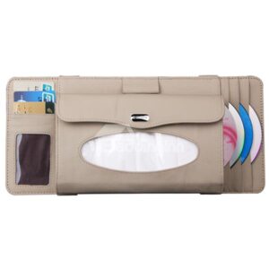 Practical Leather Material Multifunctional Organizer for Car Sun Shades
