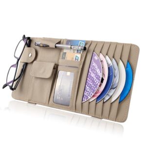 Multifunctional Leather Material CD Organizer for Car Sun Shades