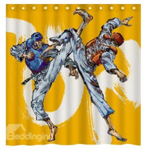 Modern Sports Boxing Men 3D Shower Curtain