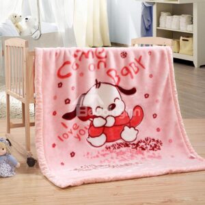 Lovely Dog Print warm Flannel Baby Blanket