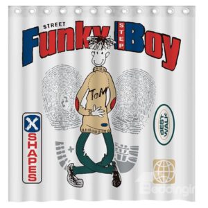 Popular Creative Funky Boy 3D Shower Curtain