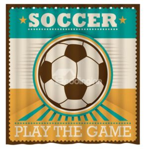 Modern Fashion Soccer Pattern 3D Shower Curtain