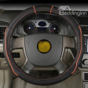 Special Designed Dual Colored Leather Material Steering Wheel Cover