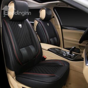 Elegant Classic Pure Color Leather Material Car Seat Cover