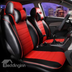 Sporty Designed Smooth Leather Material Side Cushions Car Seat Cover