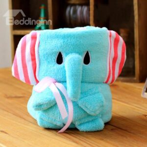 Lovely Elephant Shape Warm Flannel Baby Blanket