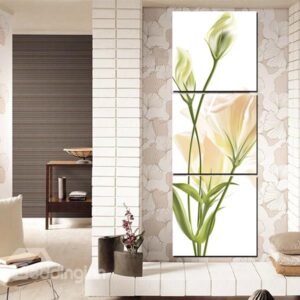 Wonderful Flower Pattern Entrance 3-Panel Wall Art Prints