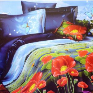 Night Scenery of Lotus Pond Print 4-Piece Duvet Cover Sets
