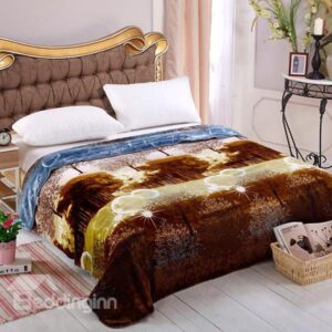 Trees Natural Scenery Print Well-made Warm Blanket