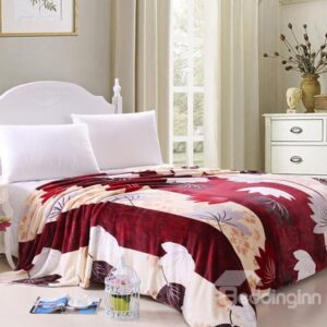 Graceful Maple Leaves Print Super Comfy Blanket