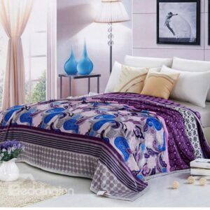 Exotic Purple Top Class Warm Flannel Blanket