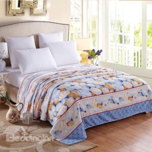 Gorgeous Shell Print Super Warm Flannel Blanket