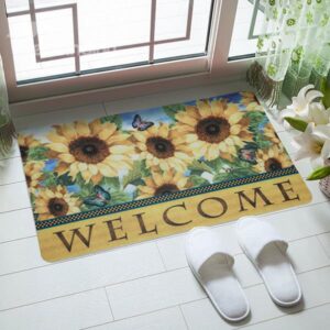 Wonderful Sunflower Pattern Anti-Slipping Welcome Doormat